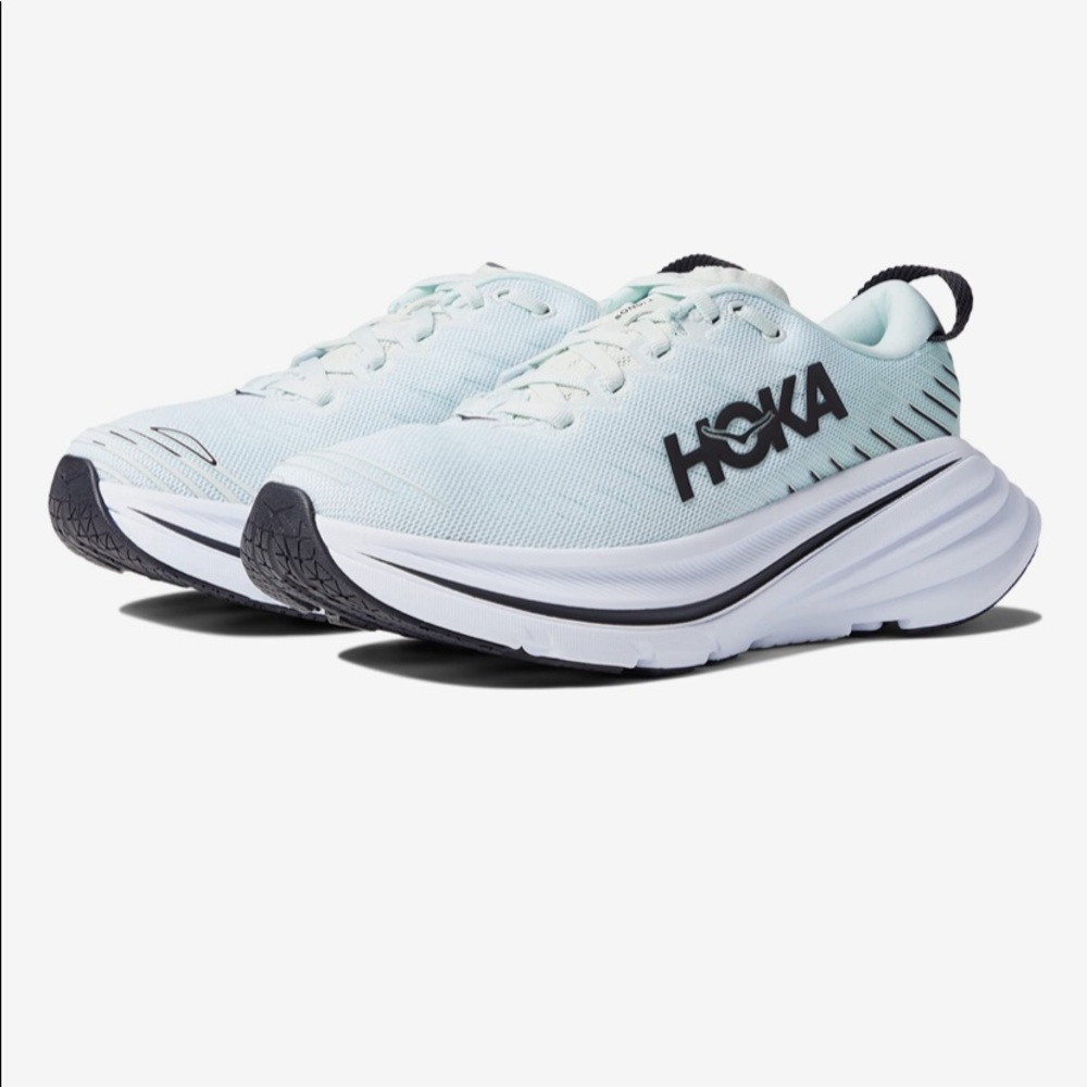 Hoka One One Women's Light Blue/White Running Shoes - Size 10